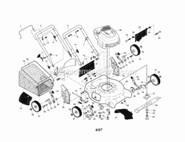Page A Diagram and Parts List for 917388092  Craftsman Lawn Mower