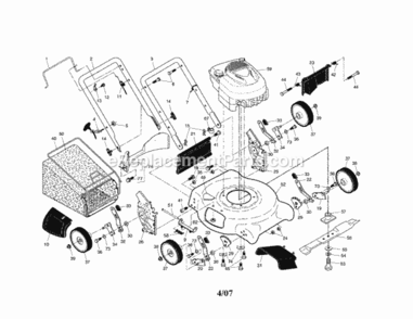 Page A Diagram and Parts List for 917388093  Craftsman Lawn Mower