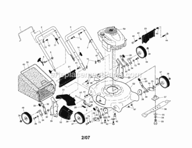 Page A Diagram and Parts List for 917388101  Craftsman Lawn Mower