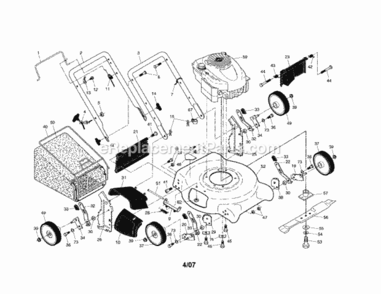 Page A Diagram and Parts List for 917388102  Craftsman Lawn Mower