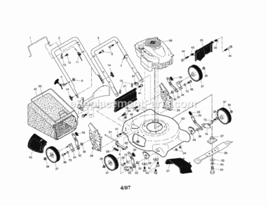 Page A Diagram and Parts List for 917388103  Craftsman Lawn Mower