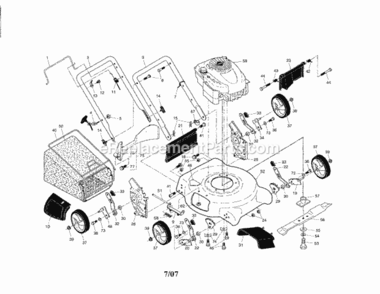 Page A Diagram and Parts List for 917388108  Craftsman Lawn Mower