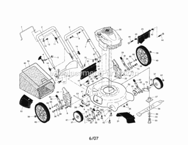 Page A Diagram and Parts List for 917388114  Craftsman Lawn Mower