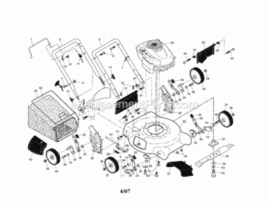 Page A Diagram and Parts List for 917388123  Craftsman Lawn Mower