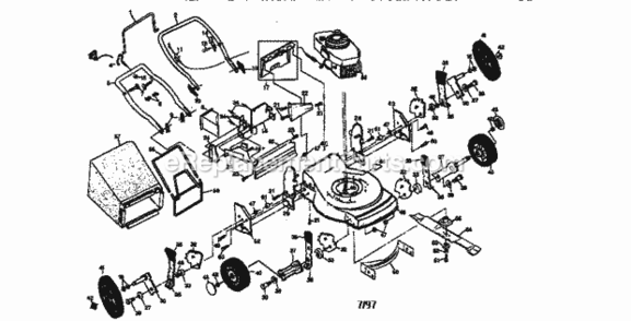Page A Diagram and Parts List for 917388151  Craftsman Lawn Mower