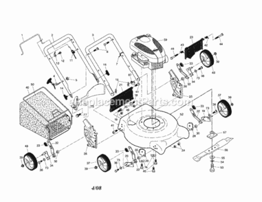 Page A Diagram and Parts List for 917388190  Craftsman Lawn Mower