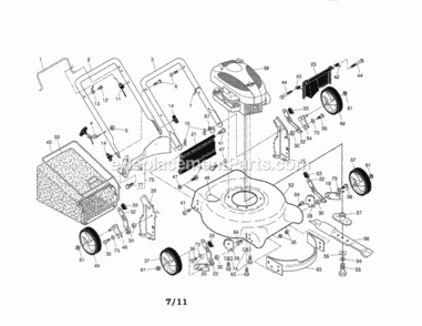 Page A Diagram and Parts List for 917388193  Craftsman Lawn Mower