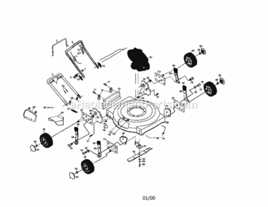 Page A Diagram and Parts List for 917388221  Craftsman Lawn Mower
