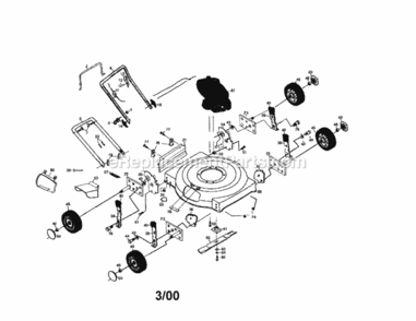 Page A Diagram and Parts List for 917388222  Craftsman Lawn Mower