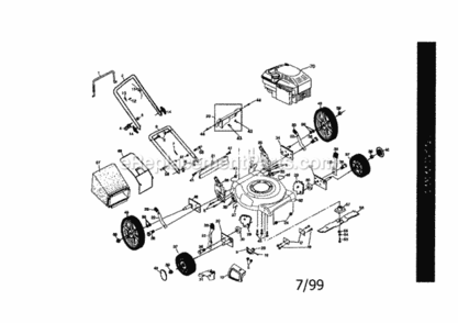 Page A Diagram and Parts List for 917388390  Craftsman Lawn Mower