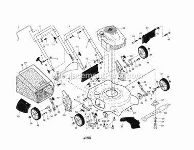 Page A Diagram and Parts List for 917388440  Craftsman Lawn Mower
