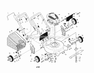 Page A Diagram and Parts List for 917388460  Craftsman Lawn Mower