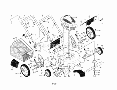 Page A Diagram and Parts List for 917388480  Craftsman Lawn Mower