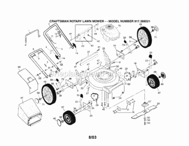 Part Location Diagram of 584375601 Craftsman Bracket Assembly