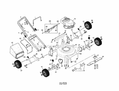 Page A Diagram and Parts List for 917388530  Craftsman Lawn Mower