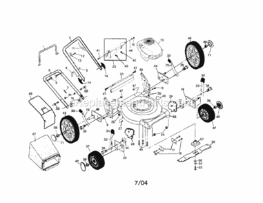 Page A Diagram and Parts List for 917388571  Craftsman Lawn Mower