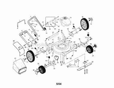 Page A Diagram and Parts List for 917388572  Craftsman Lawn Mower