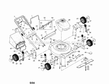 Page A Diagram and Parts List for 917388651  Craftsman Lawn Mower