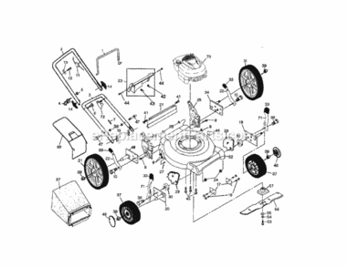 Page A Diagram and Parts List for 917388670  Craftsman Lawn Mower