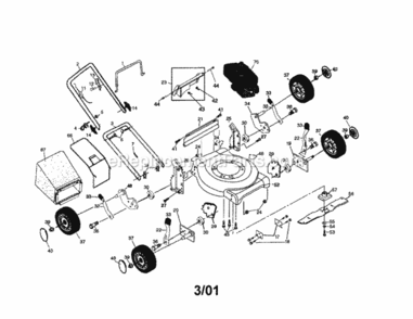 Page A Diagram and Parts List for 917388680  Craftsman Lawn Mower
