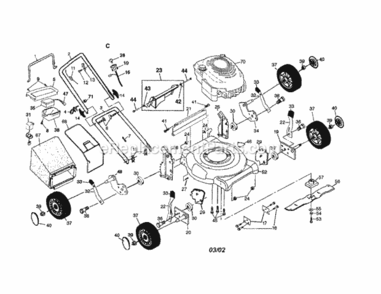 Page A Diagram and Parts List for 917388760  Craftsman Lawn Mower