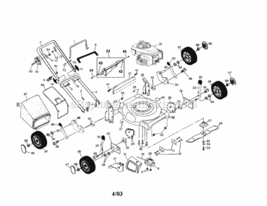 Page A Diagram and Parts List for 917388811  Craftsman Lawn Mower
