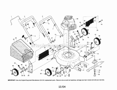 Page A Diagram and Parts List for 917388833  Craftsman Lawn Mower