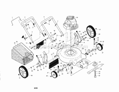 Page A Diagram and Parts List for 917388843  Craftsman Lawn Mower