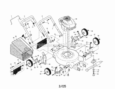 Page A Diagram and Parts List for 917388851  Craftsman Lawn Mower