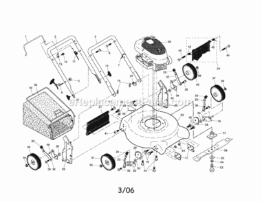 Page A Diagram and Parts List for 917388890  Craftsman Lawn Mower
