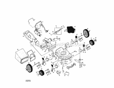 Page A Diagram and Parts List for 917389310  Craftsman Lawn Mower