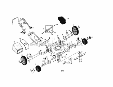 Page A Diagram and Parts List for 917389350  Craftsman Lawn Mower