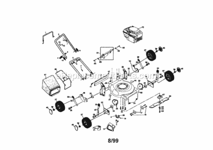 Page A Diagram and Parts List for 917389380  Craftsman Lawn Mower