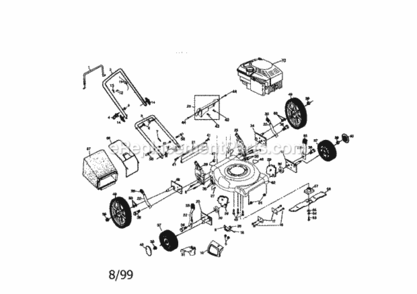 Page A Diagram and Parts List for 917389390  Craftsman Lawn Mower