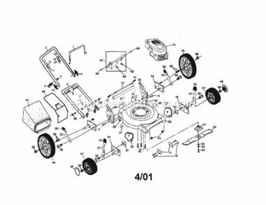 Page A Diagram and Parts List for 917389521  Craftsman Lawn Mower