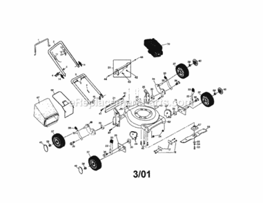 Page A Diagram and Parts List for 917389581  Craftsman Lawn Mower