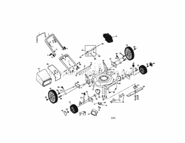 Page A Diagram and Parts List for 917389621  Craftsman Lawn Mower
