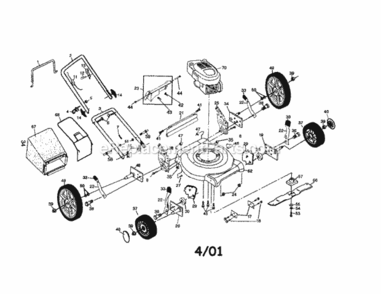 Page A Diagram and Parts List for 917389690  Craftsman Lawn Mower