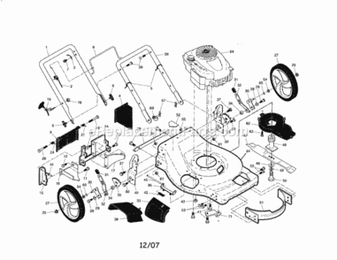 Page A Diagram and Parts List for 917389731  Craftsman Lawn Mower