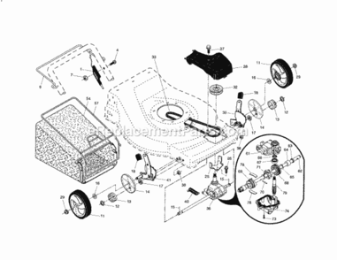 Page B Diagram and Parts List for 917389731  Craftsman Lawn Mower