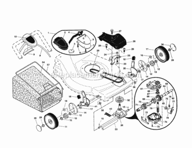 Page B Diagram and Parts List for 917389870  Craftsman Lawn Mower