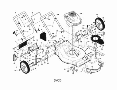 Page A Diagram and Parts List for 917389880  Craftsman Lawn Mower