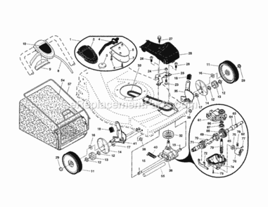 Page B Diagram and Parts List for 917389880  Craftsman Lawn Mower