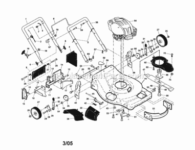 Page A Diagram and Parts List for 917389890  Craftsman Lawn Mower