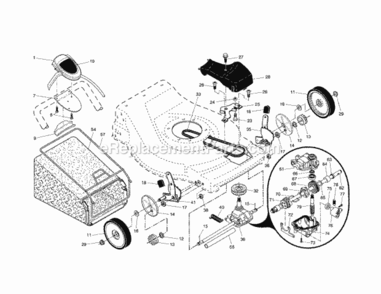 Page B Diagram and Parts List for 917389892  Craftsman Lawn Mower