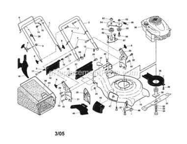 Page A Diagram and Parts List for 917389960  Craftsman Lawn Mower