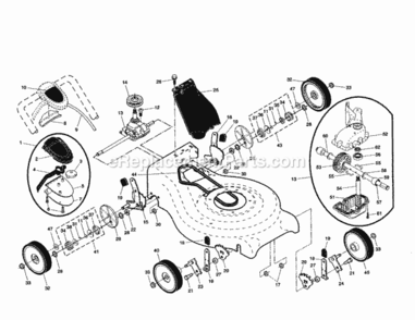 Page B Diagram and Parts List for 917389960  Craftsman Lawn Mower