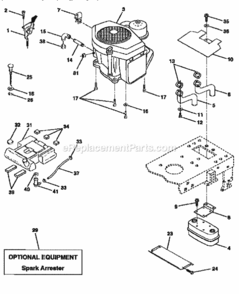 Page E Diagram and Parts List for 917446400  Craftsman Lawn Tractor