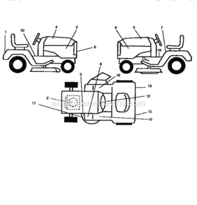 Page G Diagram and Parts List for 917446400  Craftsman Lawn Tractor