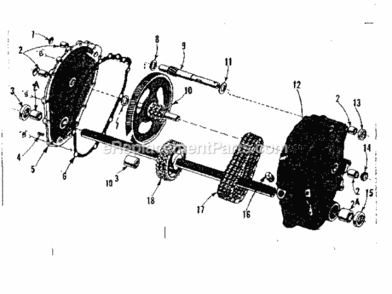 Part Location Diagram of 6694M1 Craftsman Input Pinion